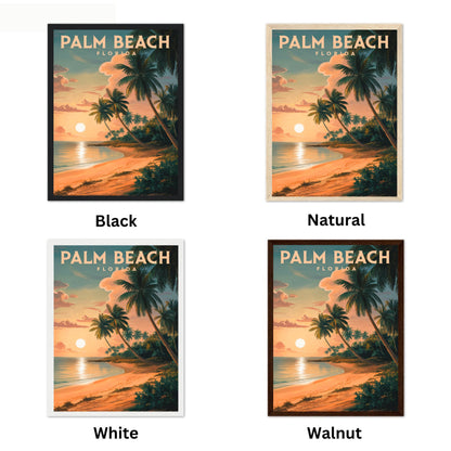 Palm Beach Vintage Travel Poster - Sun-Kissed Bliss