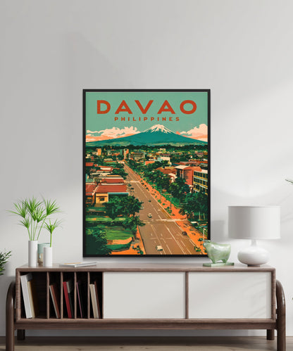 Davao Vintage Travel Poster - Timeless Tropical Escape