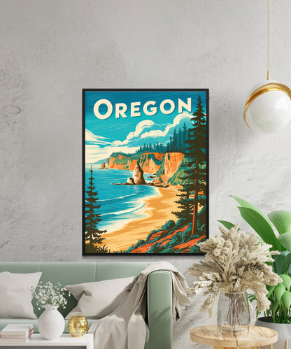 Oregon Vintage Travel Poster - Outdoor Paradise