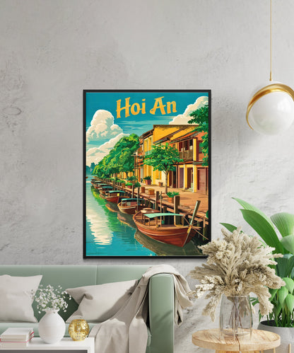 Hoi An Vintage Travel Poster