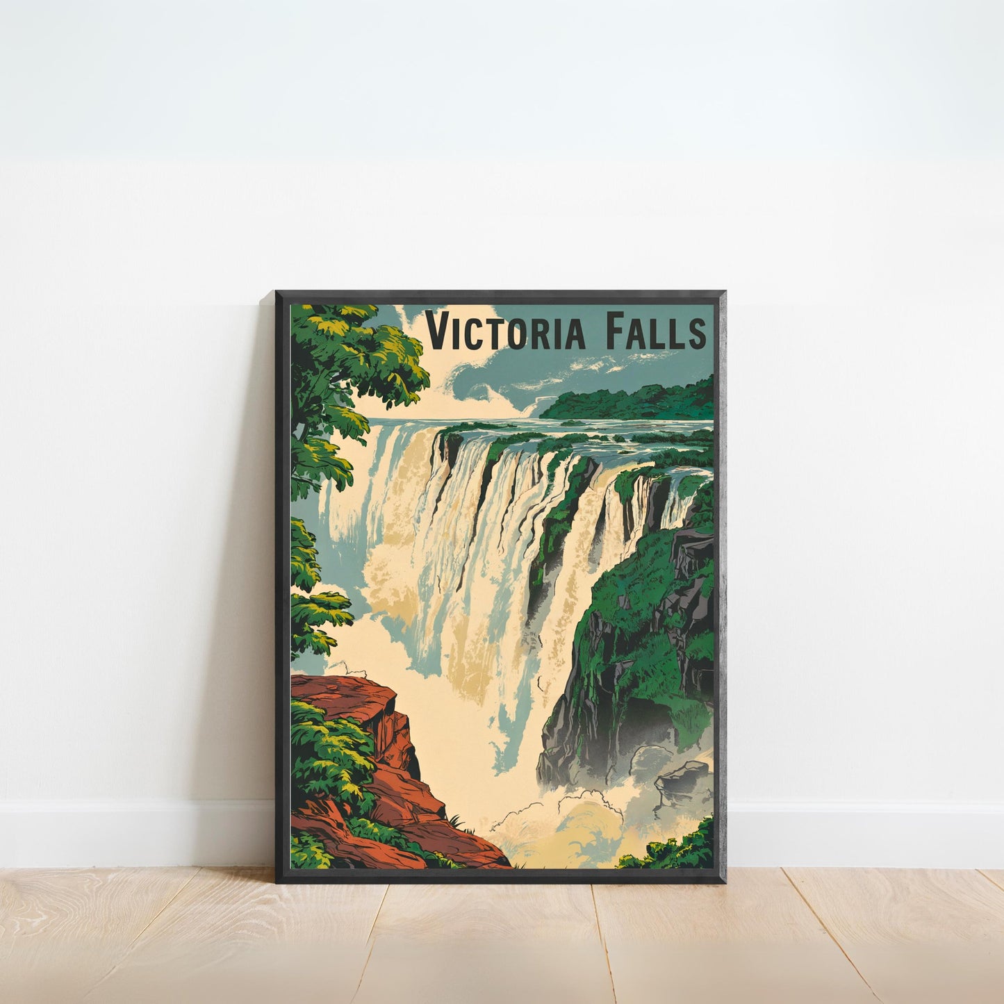 Victoria Falls Vintage Travel Poster