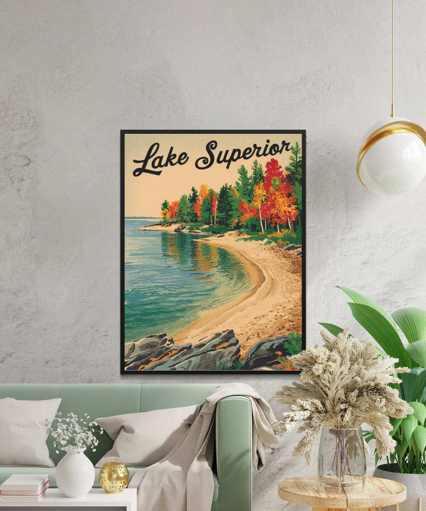 Lake Superior Vintage Travel Poster - Timeless Great Lakes Majesty