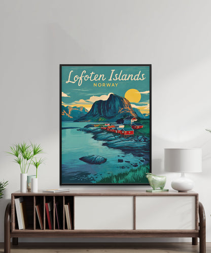 Lofoten Islands Vintage Travel Poster