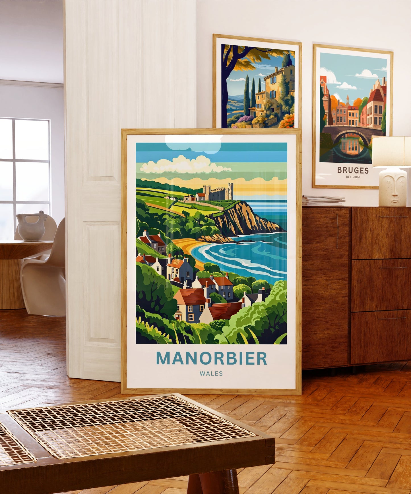 Manorbier Travel Poster