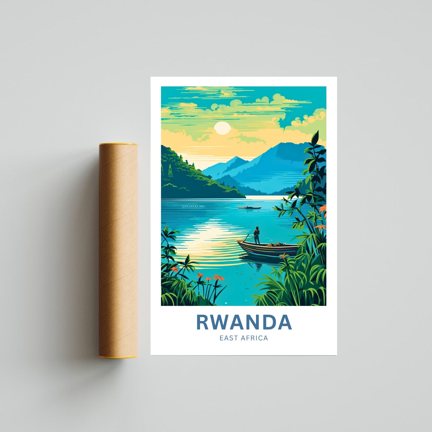 Rwanda Travel Poster