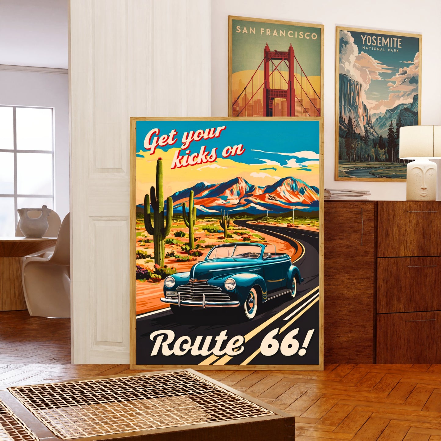 Route 66  Vintage Travel Poster - Main Street of America