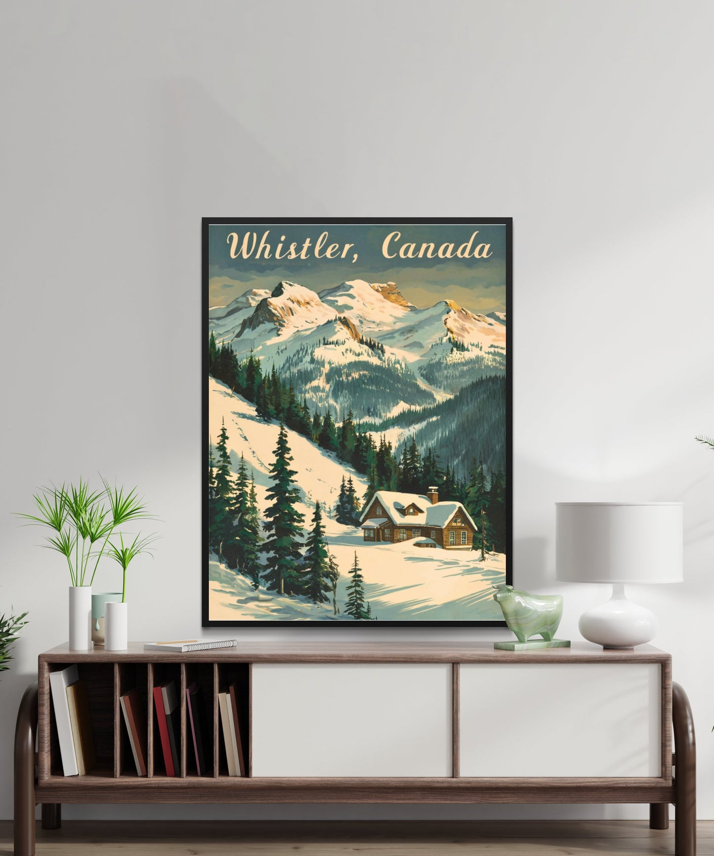 Whistler Vintage Travel Poster - Iconic Ski and Mountain Paradise