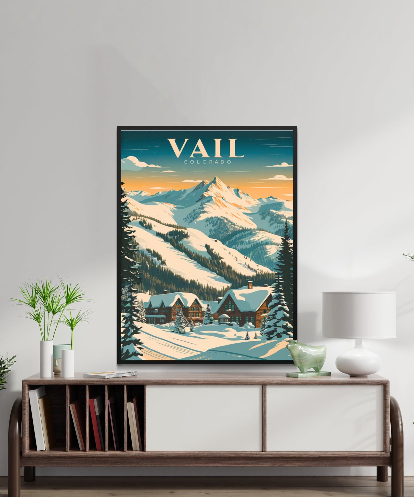 Vail Mountain Vintage Travel Poster