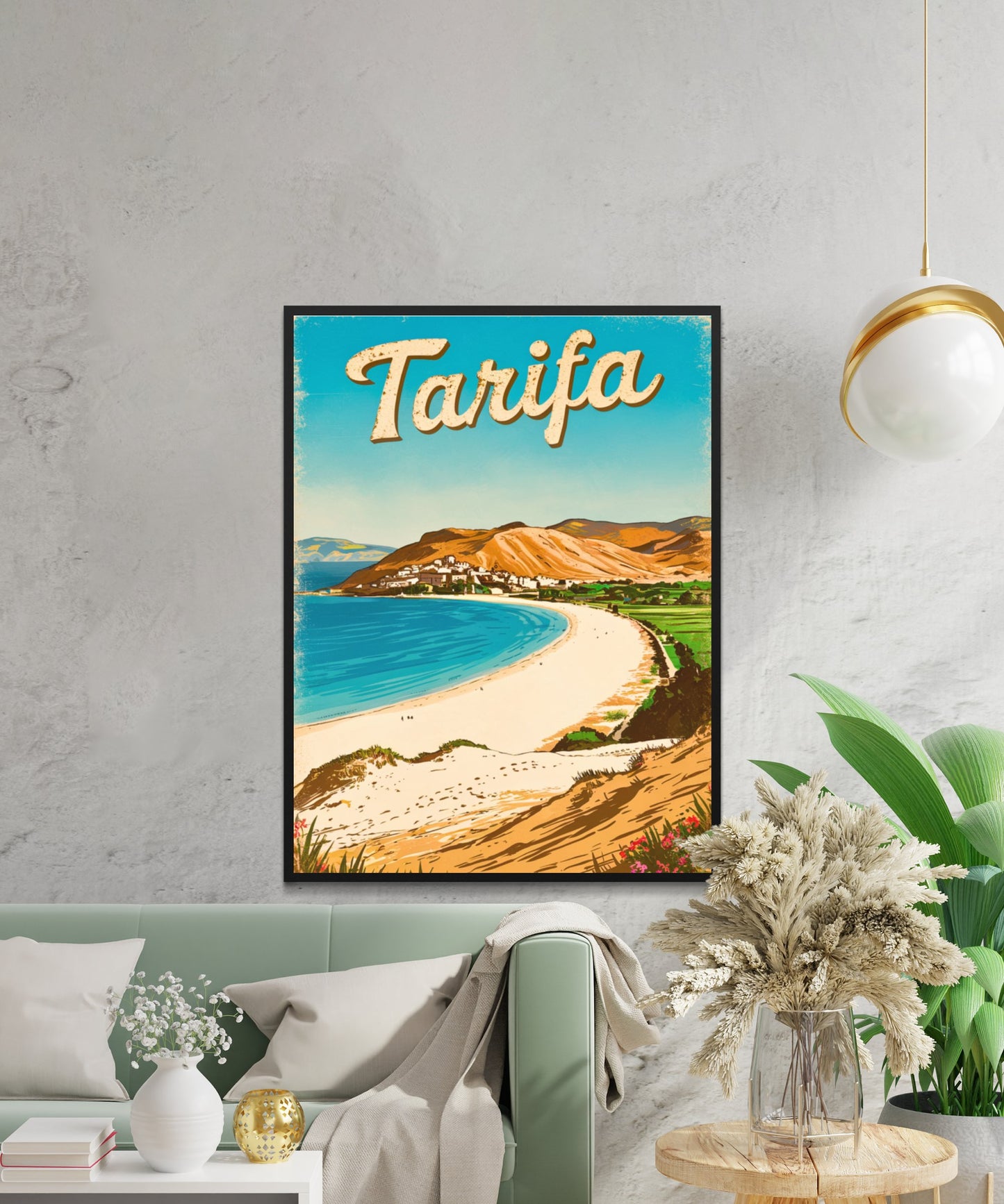 Tarifa Vintage Travel Poster - Peaceful Landscape