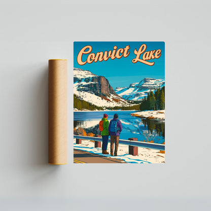 Convict Lake  Vintage Travel Poster