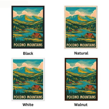 Pocono Mountains Vintage Travel Poster