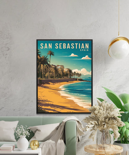 San Sebastian Vintage Travel Poster - Adventure Destination