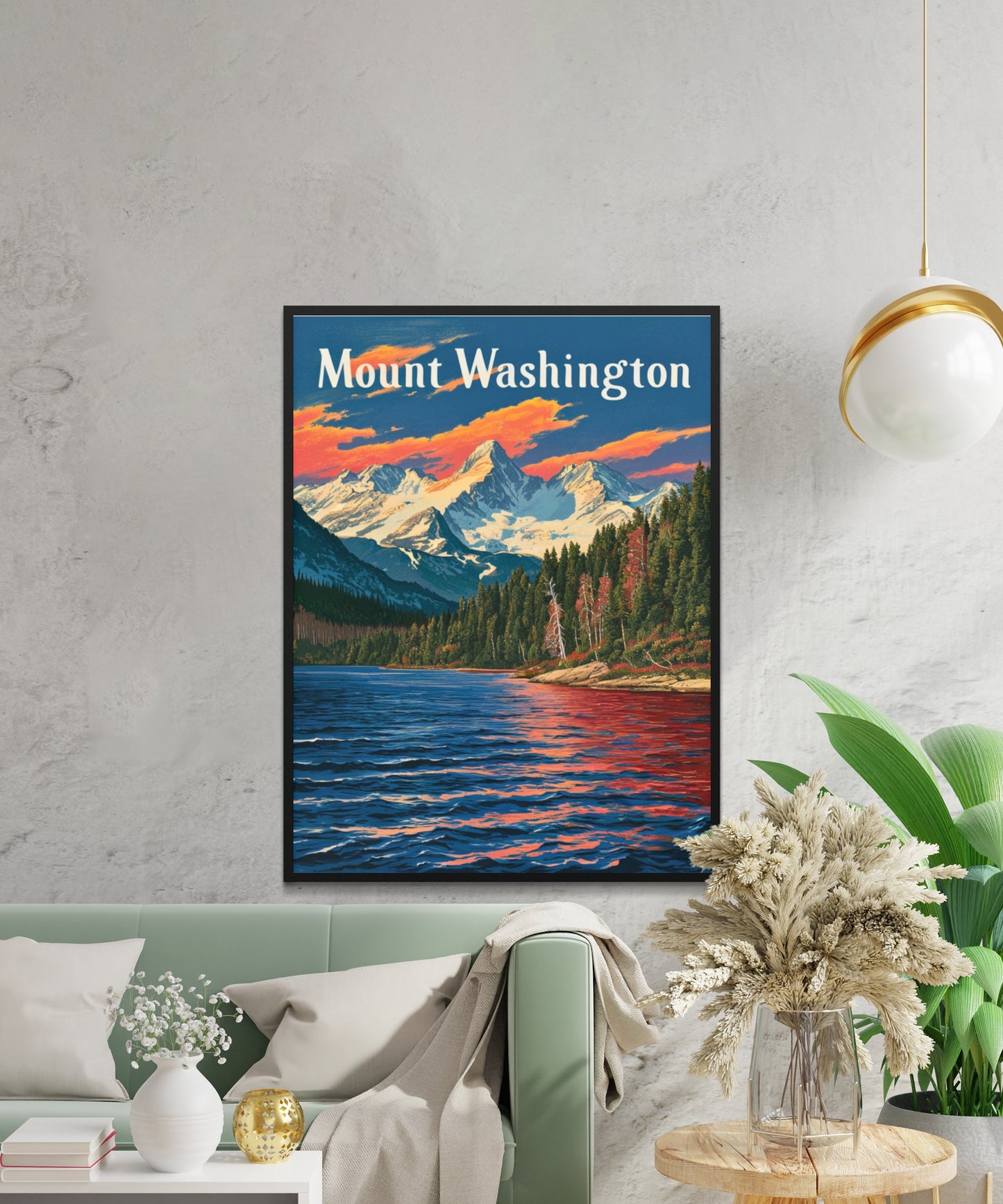 Mount Washington Vintage Travel Poster - Wilderness Majesty