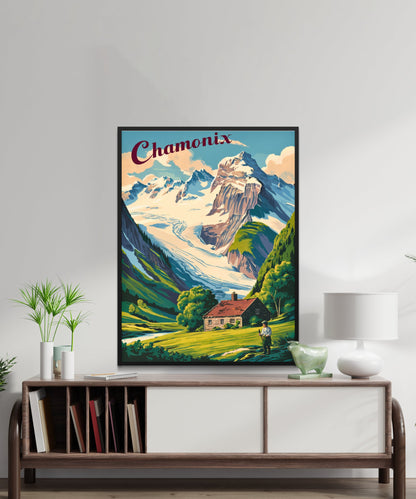 Chamonix Vintage Travel Poster - French Alps Adventure