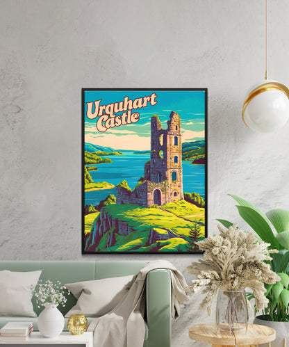 Urquhart Castle Vintage Travel Poster