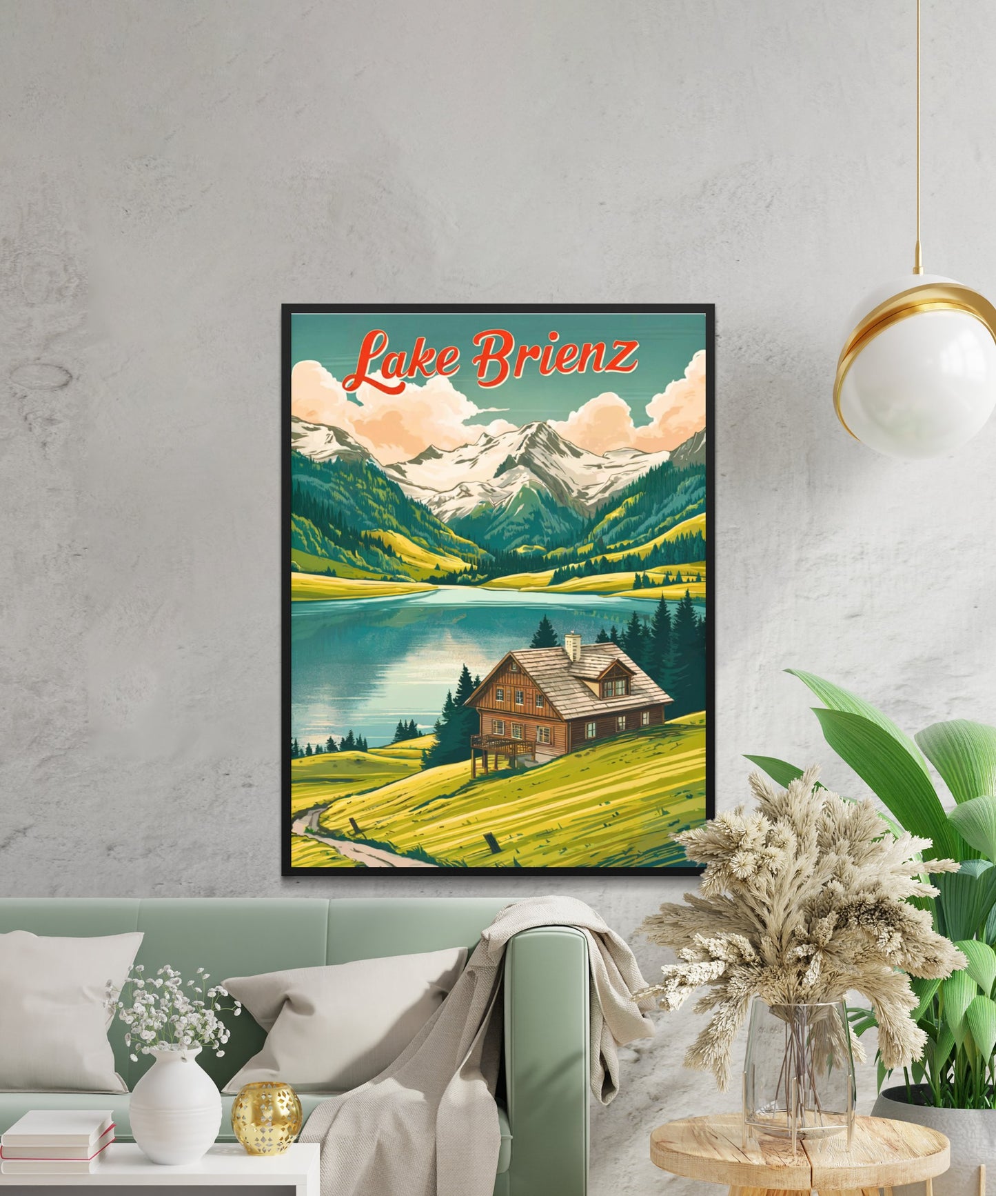 Lake Brienz Vintage Travel Poster - Timeless Alpine Elegance