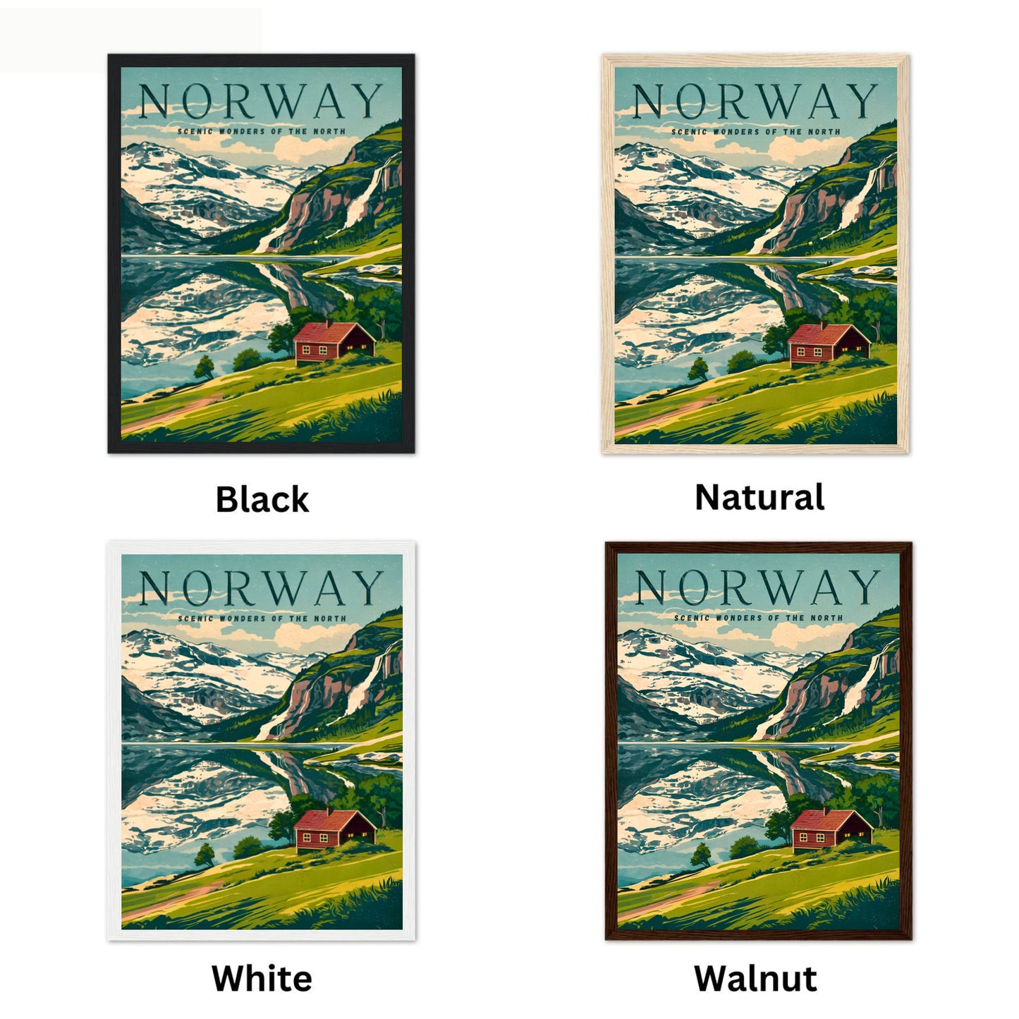 Norway Vintage Travel Poster - The Fjords