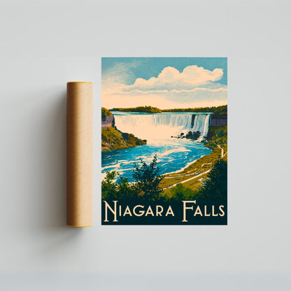 Niagara Falls Vintage Travel Poster