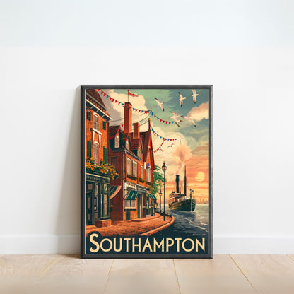 Southampton Vintage Travel Poster