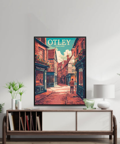 Otley Vintage Travel Poster - Riverside Walks