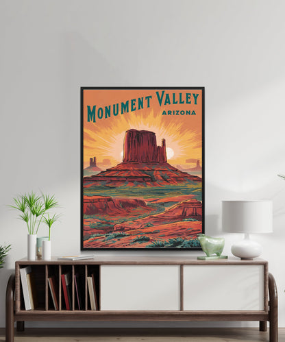 Monument Valley Vintage Travel Poster