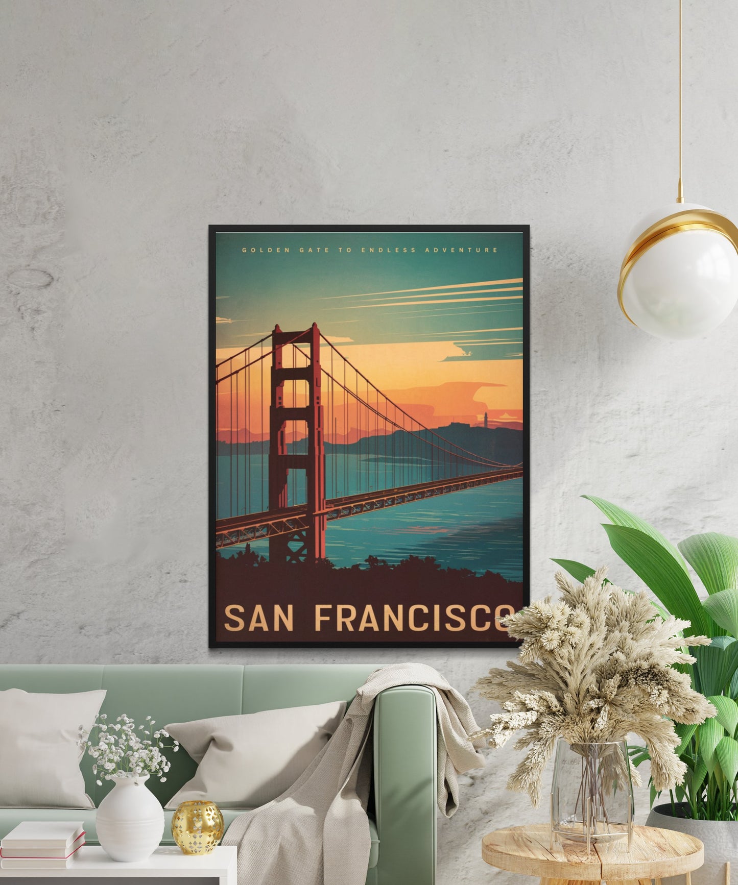 San Francisco Vintage Travel Poster - Bay Area Charm