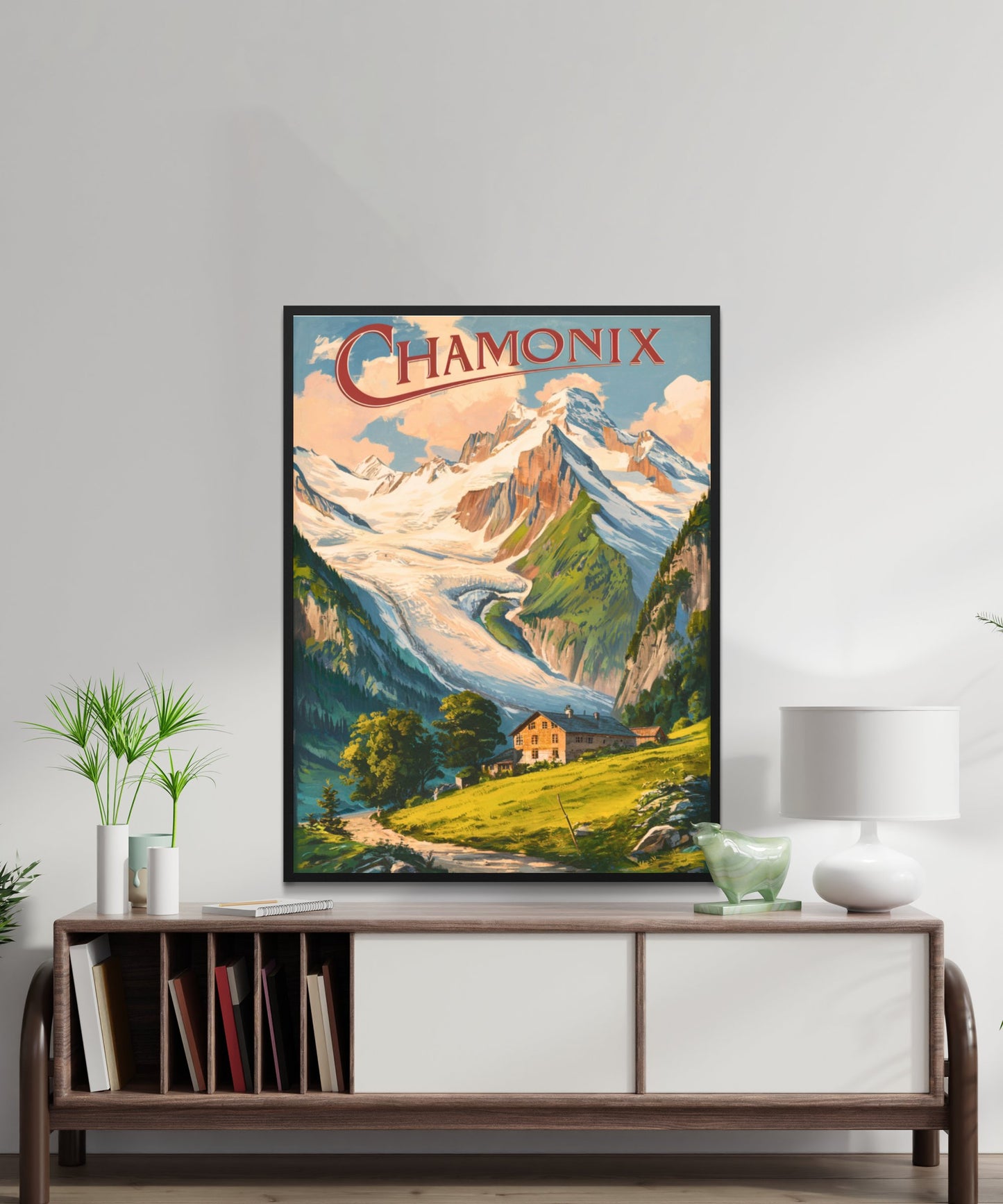 Chamonix Vintage Travel Poster