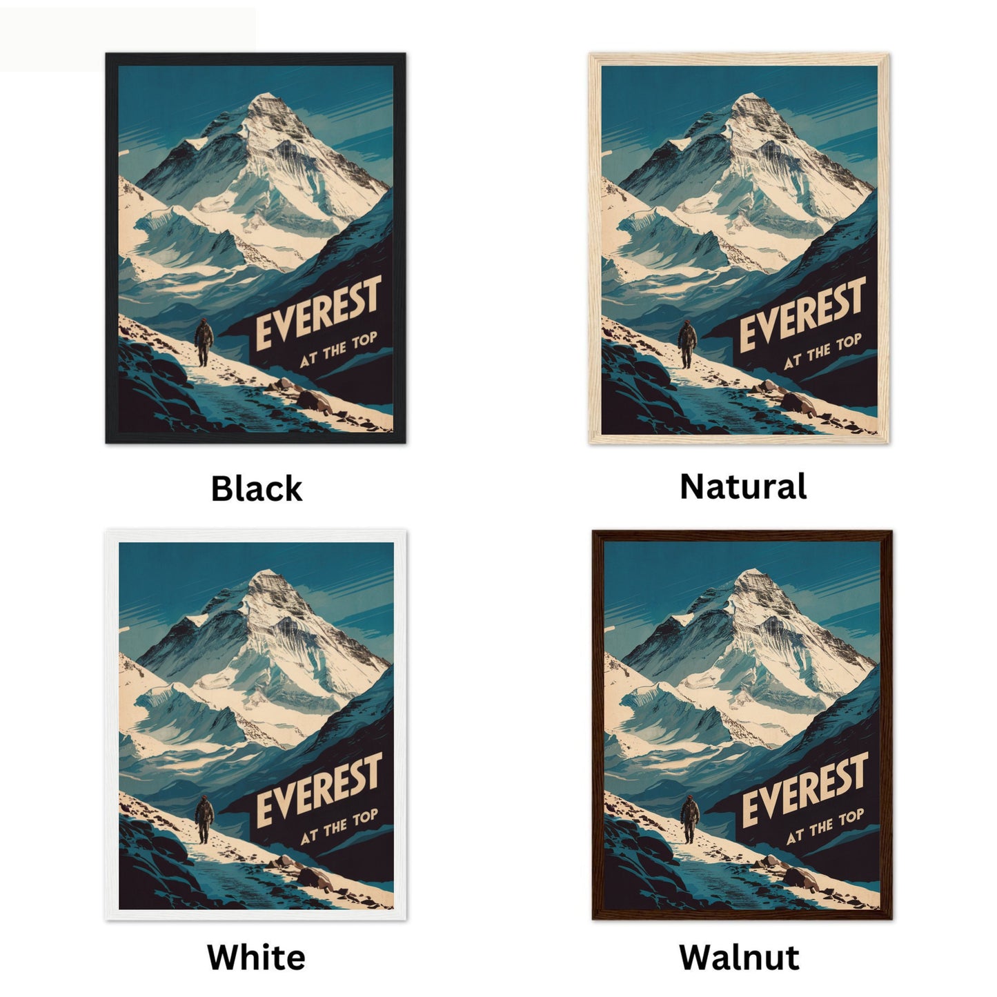 Mount Everest Vintage Travel Poster - Frozen in Time