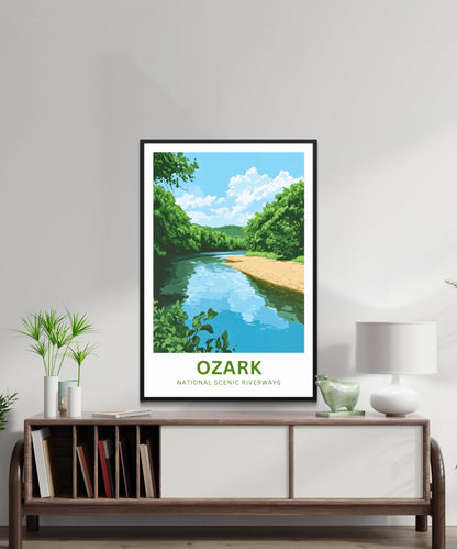 Ozark National Scenic Riverways Travel Poster - Missouri River