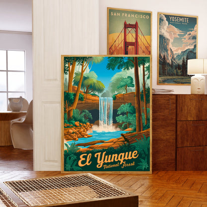 El Yunque Vintage Travel Poster - Panoramic Views