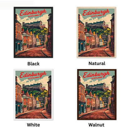 Edinburgh Vintage Travel Poster - Timeless Scottish Splendor