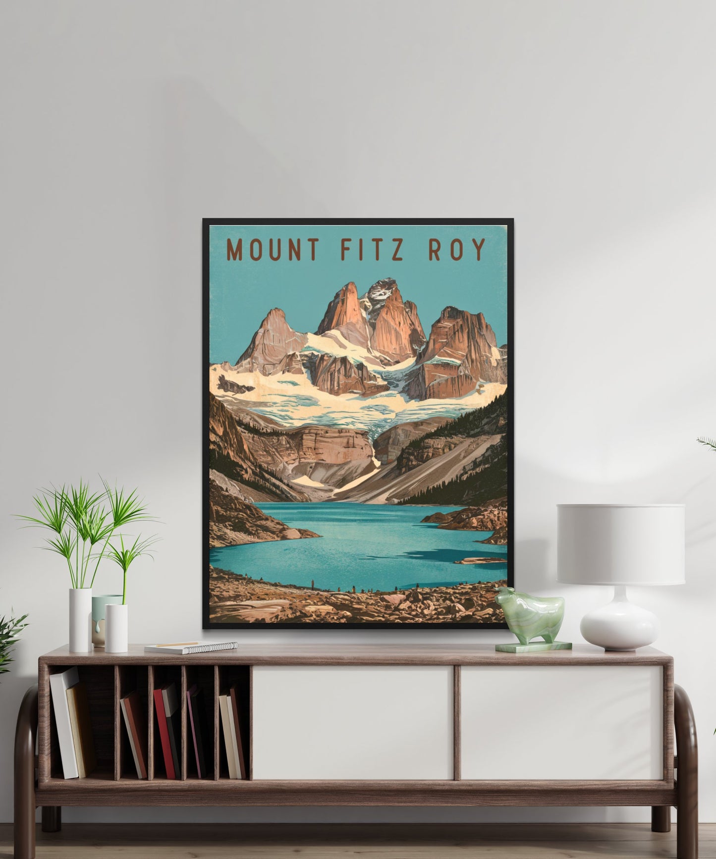 Mount Fitz Roy Vintage Travel Poster