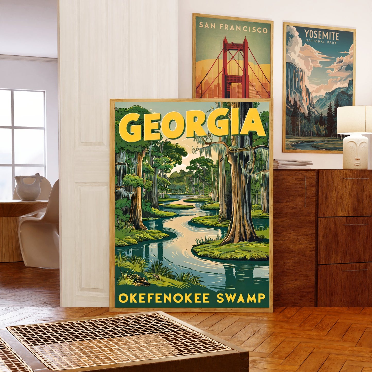 Okefenokee Swamp Vintage Travel Poster