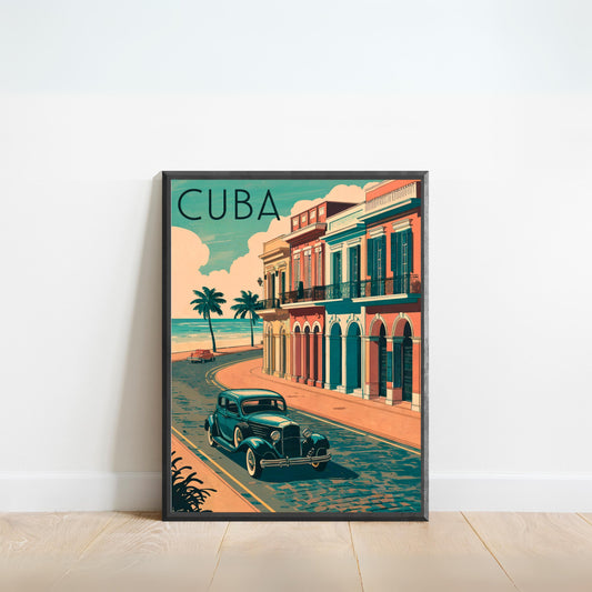 Cuba Vintage Travel Poster - Rhythms and Romance