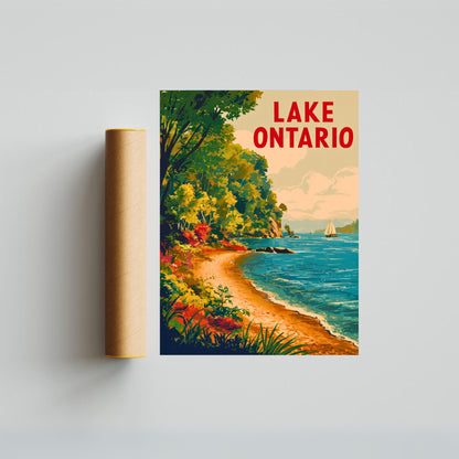 Lake Ontario Vintage Travel Poster