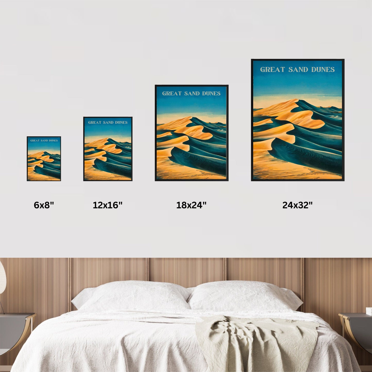 Great Sand Dunes Vintage Travel Poster - Sands and Peaks