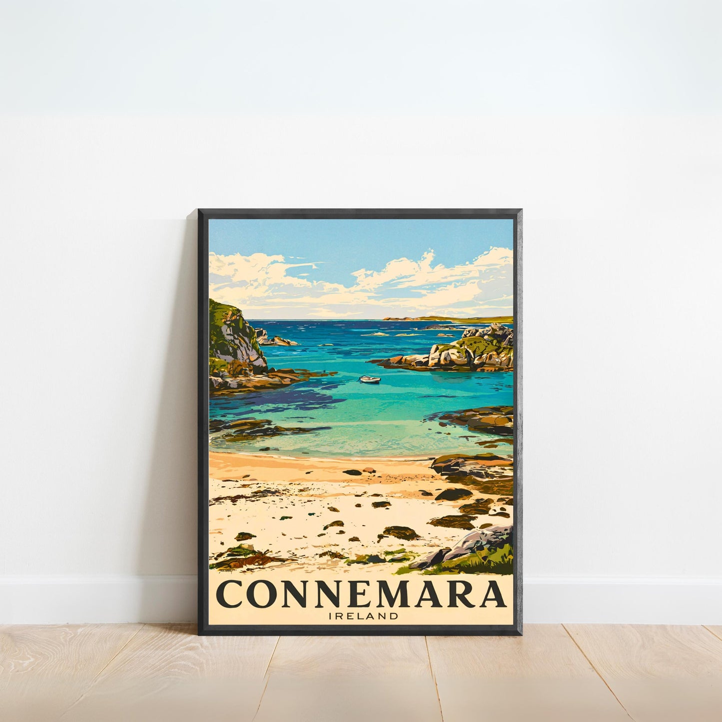 Connemara Vintage Travel Poster - Emerald Hills and Serene Lakes