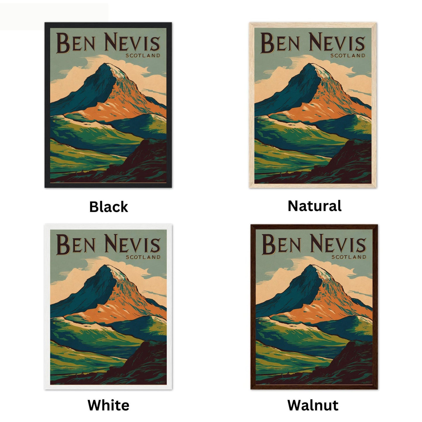 Ben Nevis Vintage Travel Poster