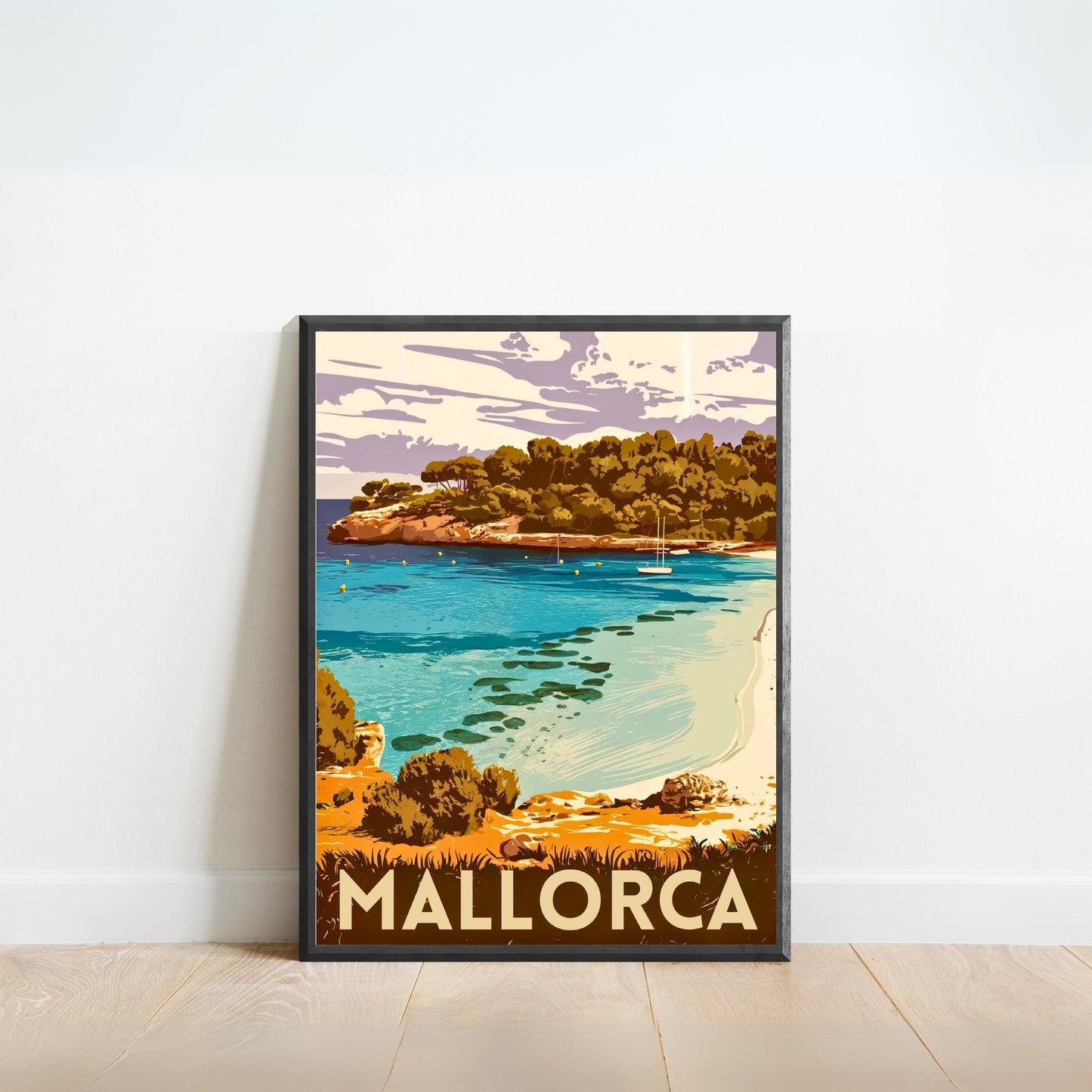 Mallorca Vintage Travel Poster