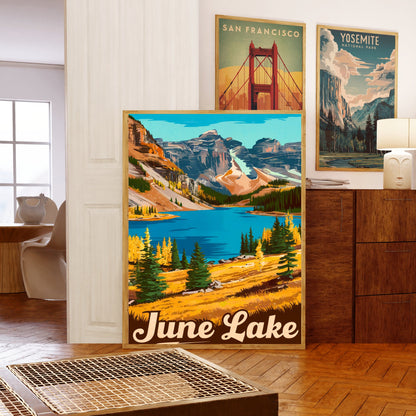 June Lake Vintage Travel Poster - Quiet Getaway