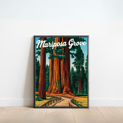 Mariposa Grove Vintage Travel Poster - Forest Majesty