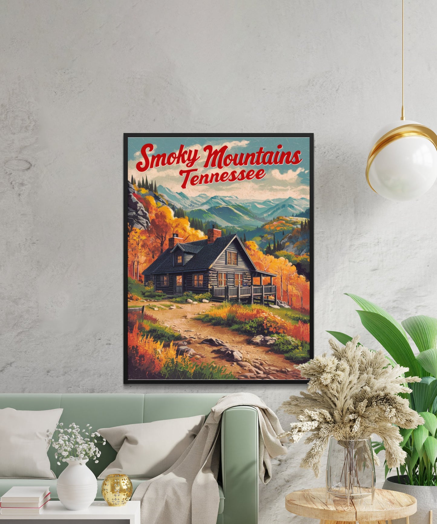 Smoky Mountains Vintage Travel Poster