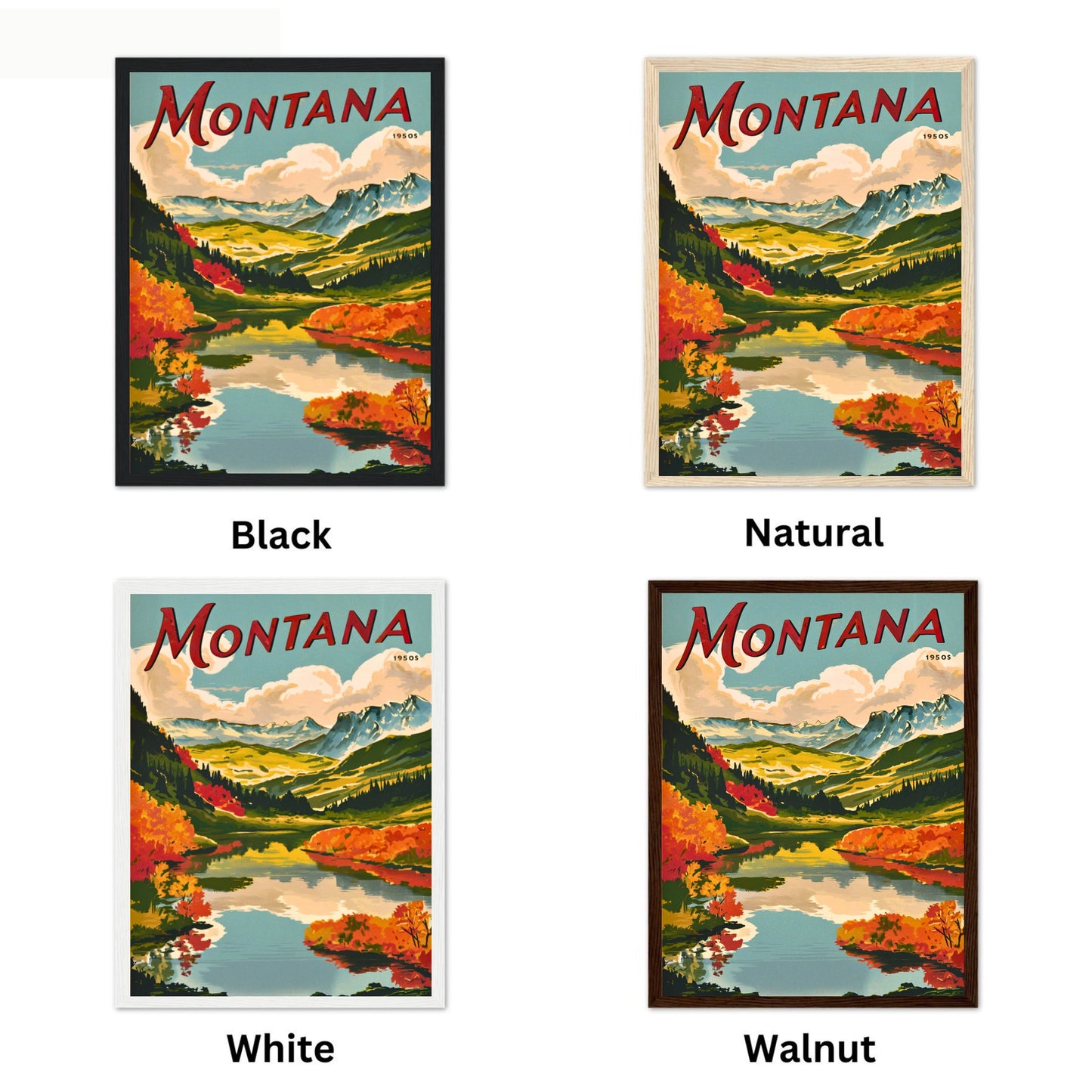 Montana Vintage Travel Poster  - Timeless Big Sky Country