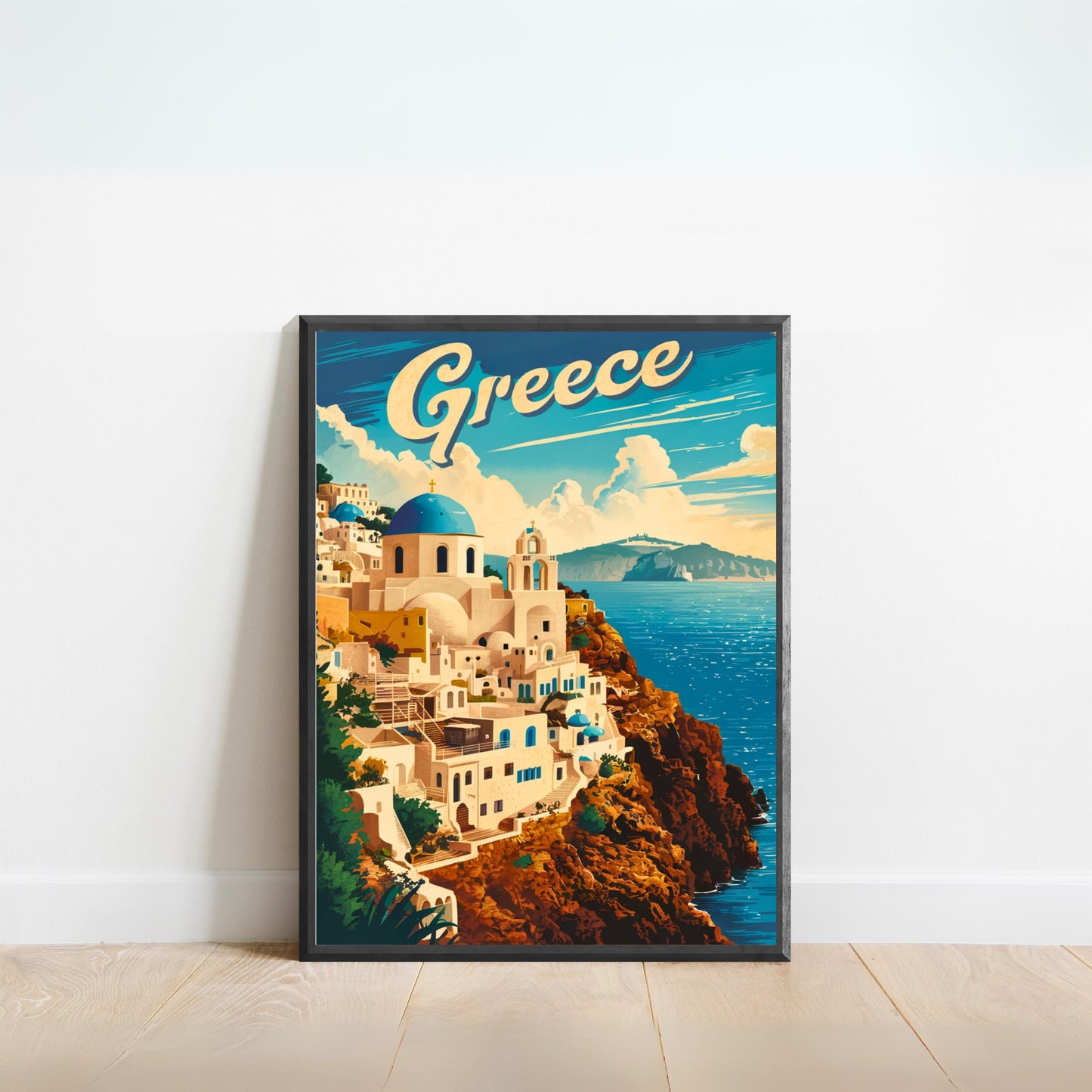 Greece Vintage Travel Poster - Ancient Wonders