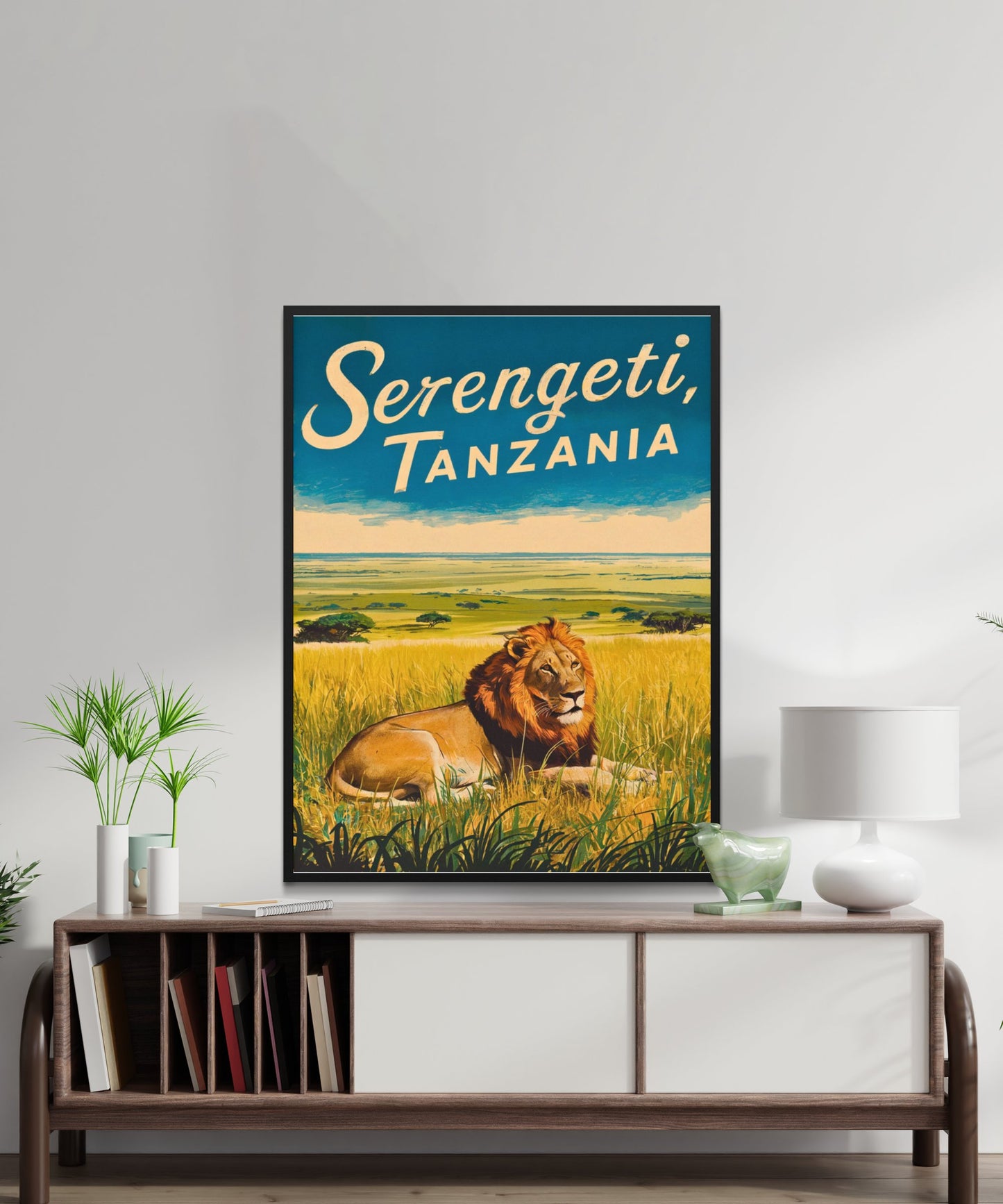 Serengeti Vintage Travel Poster - Timeless African Safari