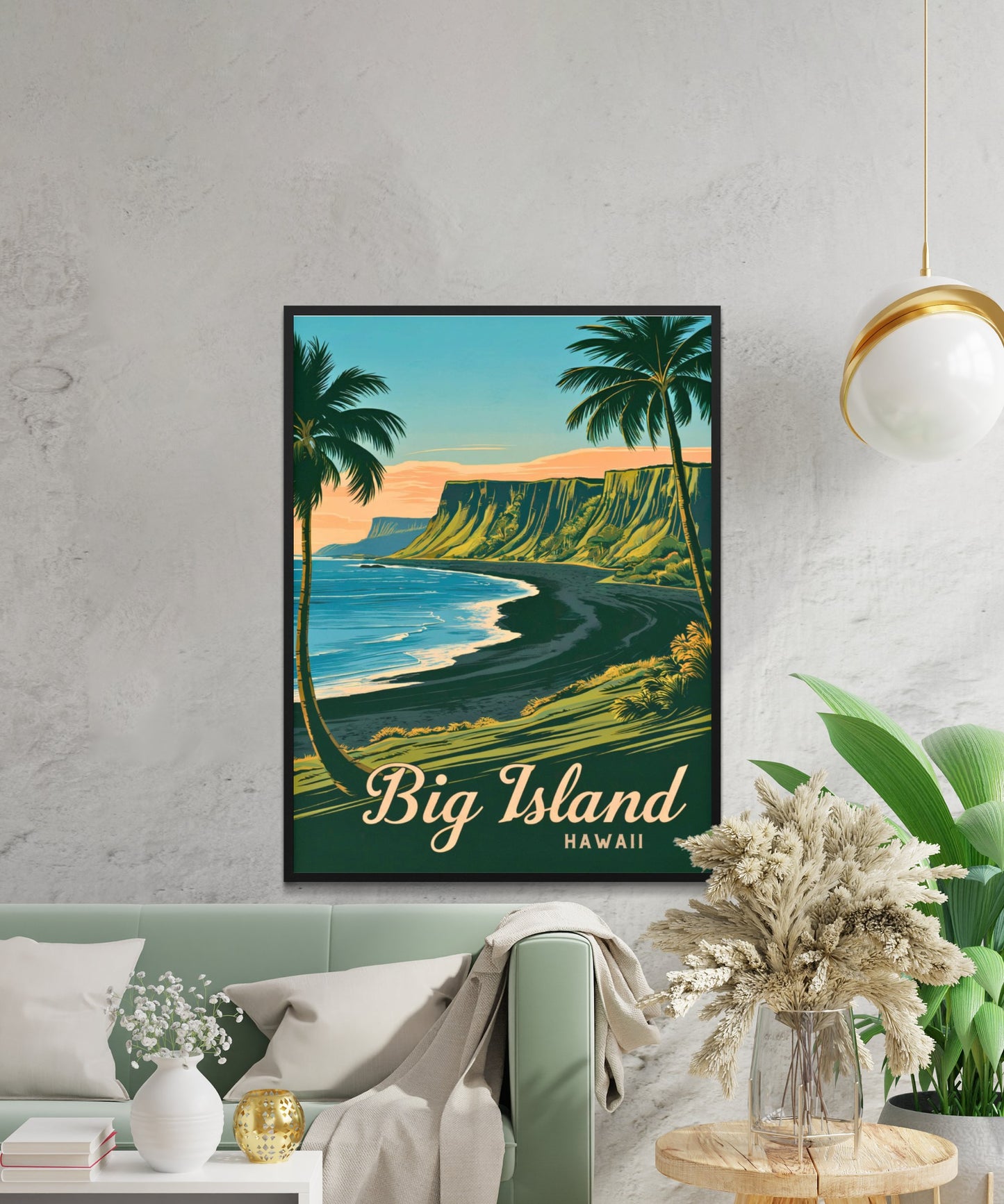 Big Island Vintage Travel Poster -  Heart of Hawaii's Natural Wonders