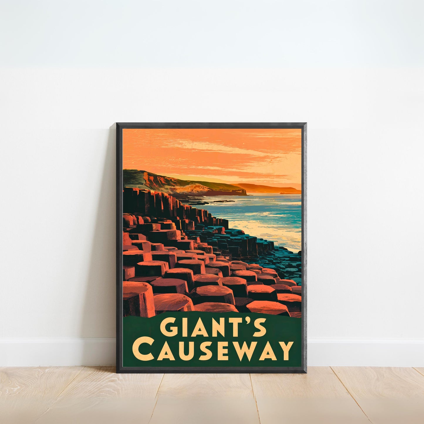 Giant's Causeway Vintage Travel Poster - Timeless Irish Legend