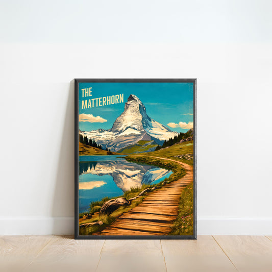 Matterhorn Vintage Travel Poster - Alpine Elegance