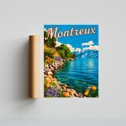 Montreux Vintage Travel Poster