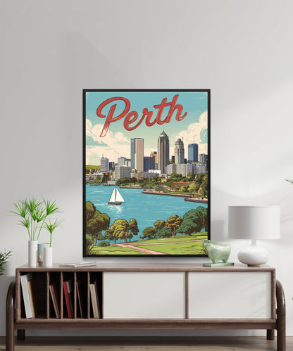 Perth Vintage Travel Poster